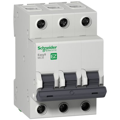 Автомат 10A 3P 4.5кА Easy9 Schneider Electric Автоматичний вимикач, 3 полюса, тип C (EZ9F34310) Schneider EZ9F34310 фото