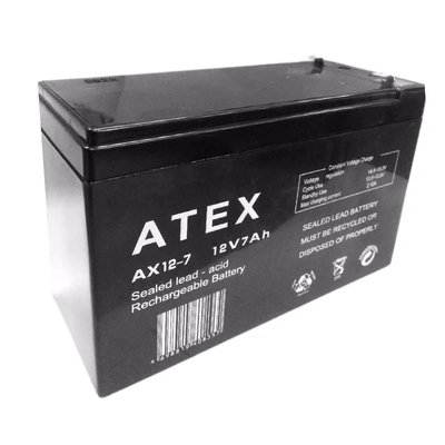 7 Аг 12B AGM Акумуляторна батарея свинцево-кислотна ATEX AX12-7 12v7Ah (для встановлення в безперебійники/генератори/безперебійні блоки/пульти охоронної сигналізації) ATEX AX12-7  фото