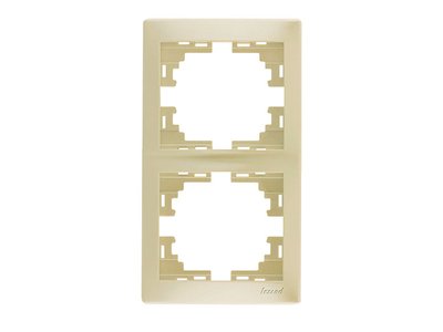 Рамка для розеток/вимикачів 2-а вертикальна LEZARD Mira перлинно-білий перламутр 701-3000-152 фото