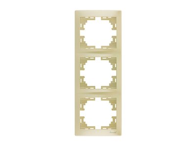Рамка для розеток/вимикачів 3-а вертикальна LEZARD Mira перлинно-білий перламутр 701-3000-153 фото