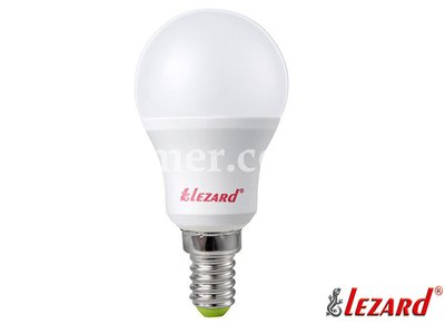 Світлодіодна лампа куля A45 7W 2700 E27 220V LEZARD427-А45-2707 427-А45-2707 фото