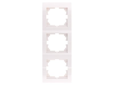 Рамка для розеток/вимикачів 3-а вертикальна LEZARD Mira білий 701-0200-153 фото